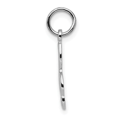 14K White Gold Treble Clef Charm, 20 x 5mm