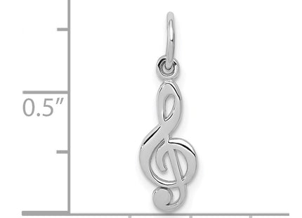 14K white gold charm, further view