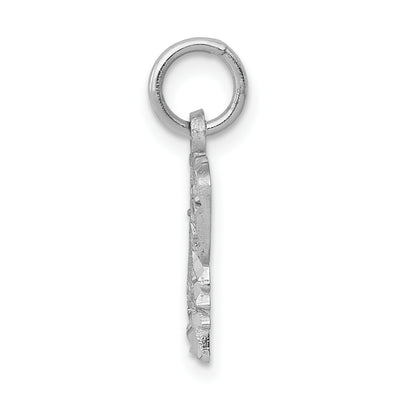 14K White Gold Butterfly Charm, 18 x 17mm