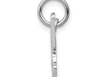 14K white gold butterfly charm, alternate view