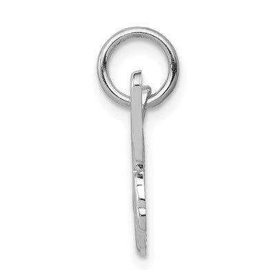 14K White Gold Butterfly Charm, 18 x 17mm