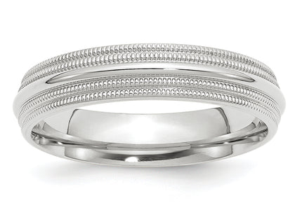 14K white gold wedding band, additional view