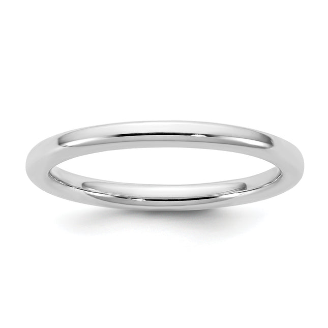 14k White Gold European Comfort Fit Band