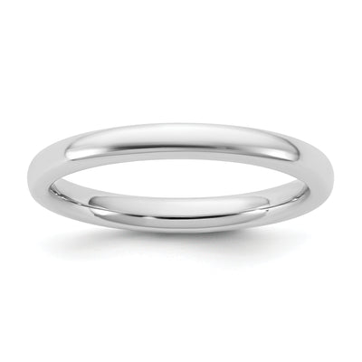 14K White Gold European Comfort Fit Band