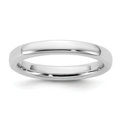 14K White Gold European Comfort Fit Band