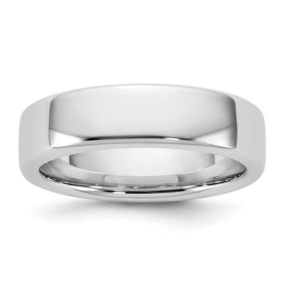 14K White Gold European Comfort Fit Band