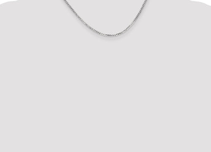 14k White Gold Flat Beveled Curb Chain (Style WFBU060-16)