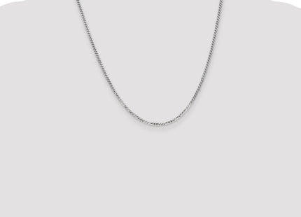 14k White Gold Flat Beveled Curb Chain (Style WFBU060-20)