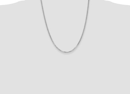 14k White Gold Flat Beveled Curb Chain (Style WFBU060-22)