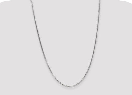 14k White Gold Flat Beveled Curb Chain (Style WFBU060-24)