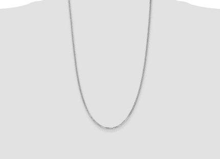 14K white gold curb link chain