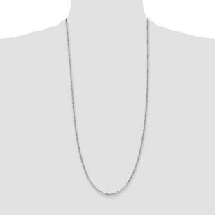 14k White Gold Flat Beveled Curb Chain (Style WFBU060-30)