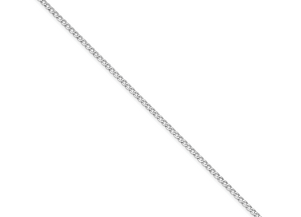 14k White Gold Flat Beveled Curb Chain
