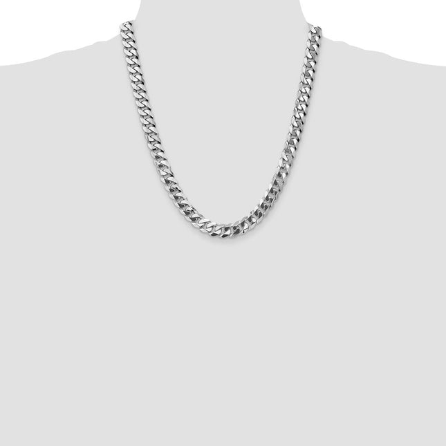 14k WG Flat Beveled Curb Chain