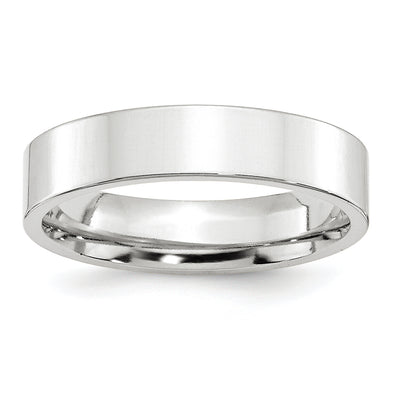 14K White Gold Standard Weight Flat Comfort Fit Wedding Band