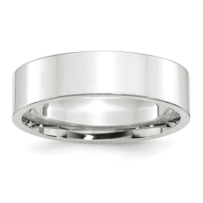 14K White Gold Standard Weight Flat Comfort Fit Wedding Band