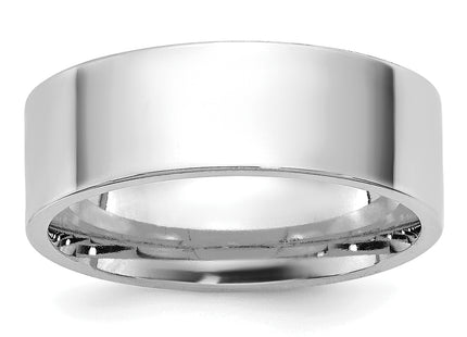 14K white gold wedding band, another view