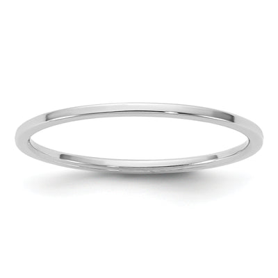 14K White Gold Lightweight Flat Band