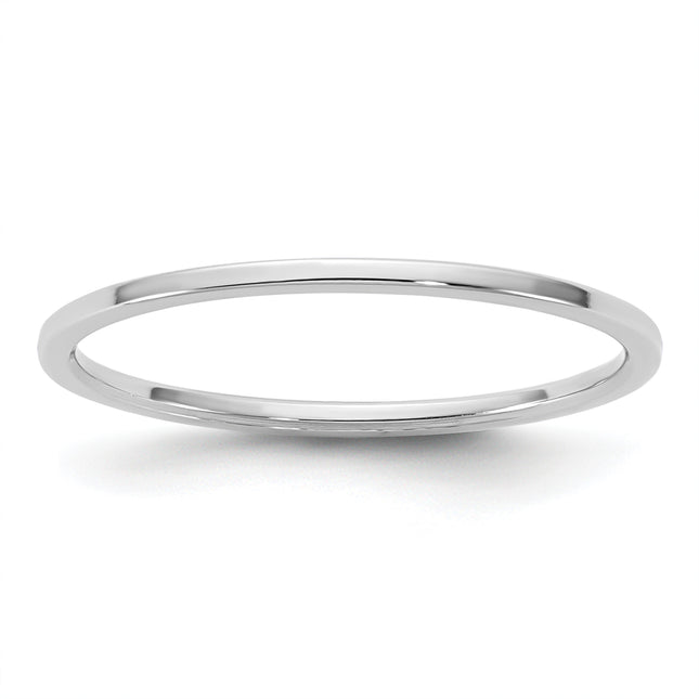 14k White Gold Lightweight Flat Band