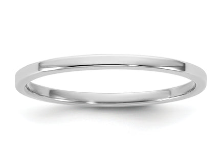 14K white gold band