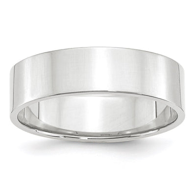 14K White Gold Lightweight Flat Band