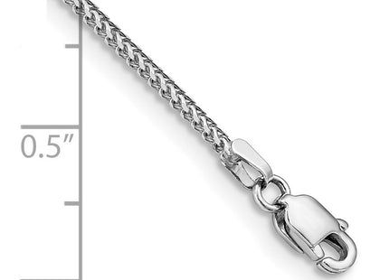 14K white gold franco link chain, another view