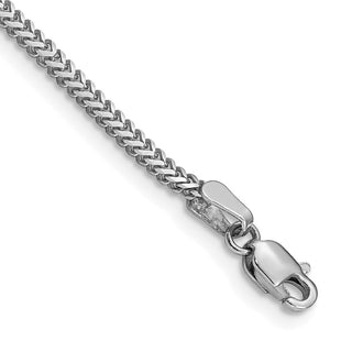 14K White Gold Franco with Lobster Clasp Bracelet (Style WFRA045-7)