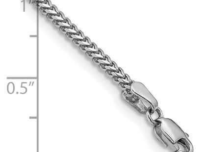 14K White Gold Franco with Lobster Clasp Bracelet (Style WFRA050-7)
