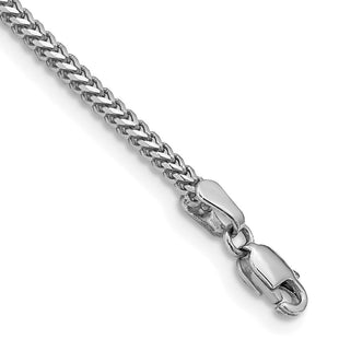 14K White Gold Franco with Lobster Clasp Bracelet (Style WFRA050-7)