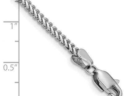 14K White Gold Franco with Lobster Clasp Bracelet (Style WFRA065-7)
