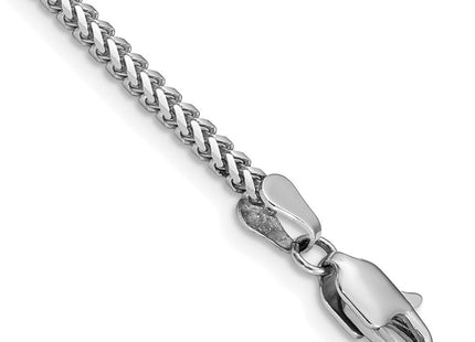 14K White Gold Franco with Lobster Clasp Bracelet (Style WFRA065-7)