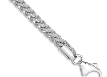 14K White Gold Franco with Fancy Lobster Clasp Bracelet
