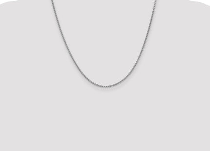 14K White Gold Flat Wheat with Lobster Clasp Chain (Style WFW050-20)