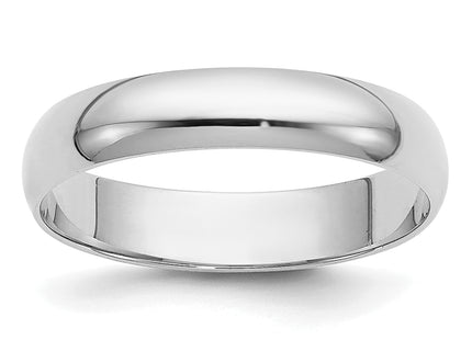14K white gold wedding band, further view