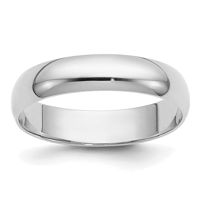 14K white gold wedding band