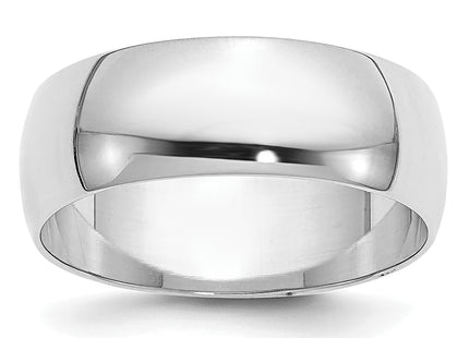 14K white gold wedding band, alternate view