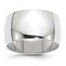 14k White Gold Half Round Wedding Band Size 13.5