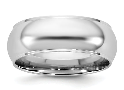 14K white gold wedding band, alternate view