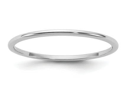 14K white gold band