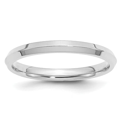 14K White Gold Knife Edge Comfort Fit Wedding Band