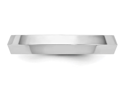 14k White Gold Knife Edge Comfort Fit Wedding Band