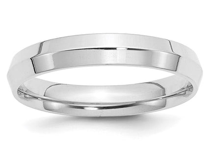 14k White Gold Knife Edge Comfort Fit Wedding Band