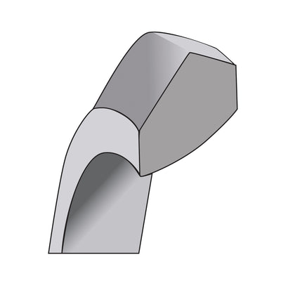 14K White Gold Knife Edge Comfort Fit Wedding Band