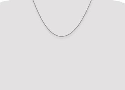 14K White Gold Box with Lobster Clasp Chain (Style WLB-18)