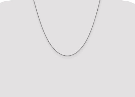 14K White Gold Box with Lobster Clasp Chain (Style WLB-20)