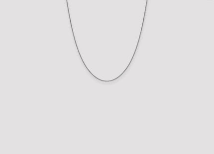 14K White Gold Box with Lobster Clasp Chain (Style WLB-22)