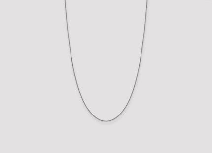 14K White Gold Box with Lobster Clasp Chain (Style WLB-26)
