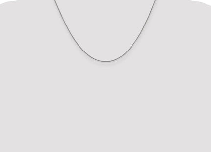 14K White Gold Box with Lobster Clasp Chain (Style WLB050L-18)