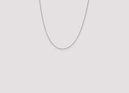 14K White Gold Box with Lobster Clasp Chain (Style WLB050L-22)