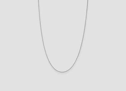 14K White Gold Box with Lobster Clasp Chain (Style WLB050L-26)